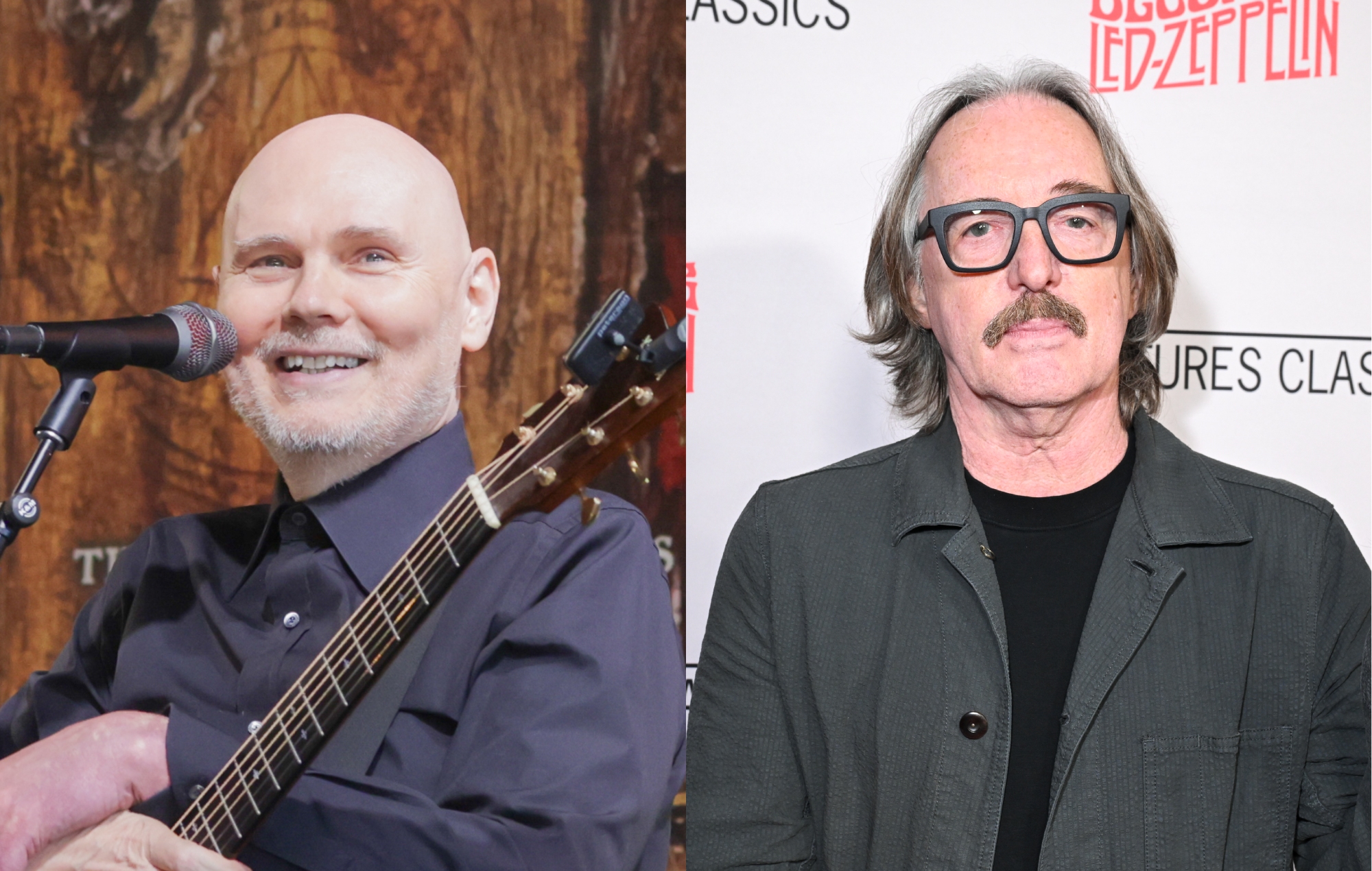 Billy Corgan (L) and Butch Vig (R) (Credits: Photo by Mireya Acierto/Getty Images; Gilbert Flores/Variety via Getty Images)