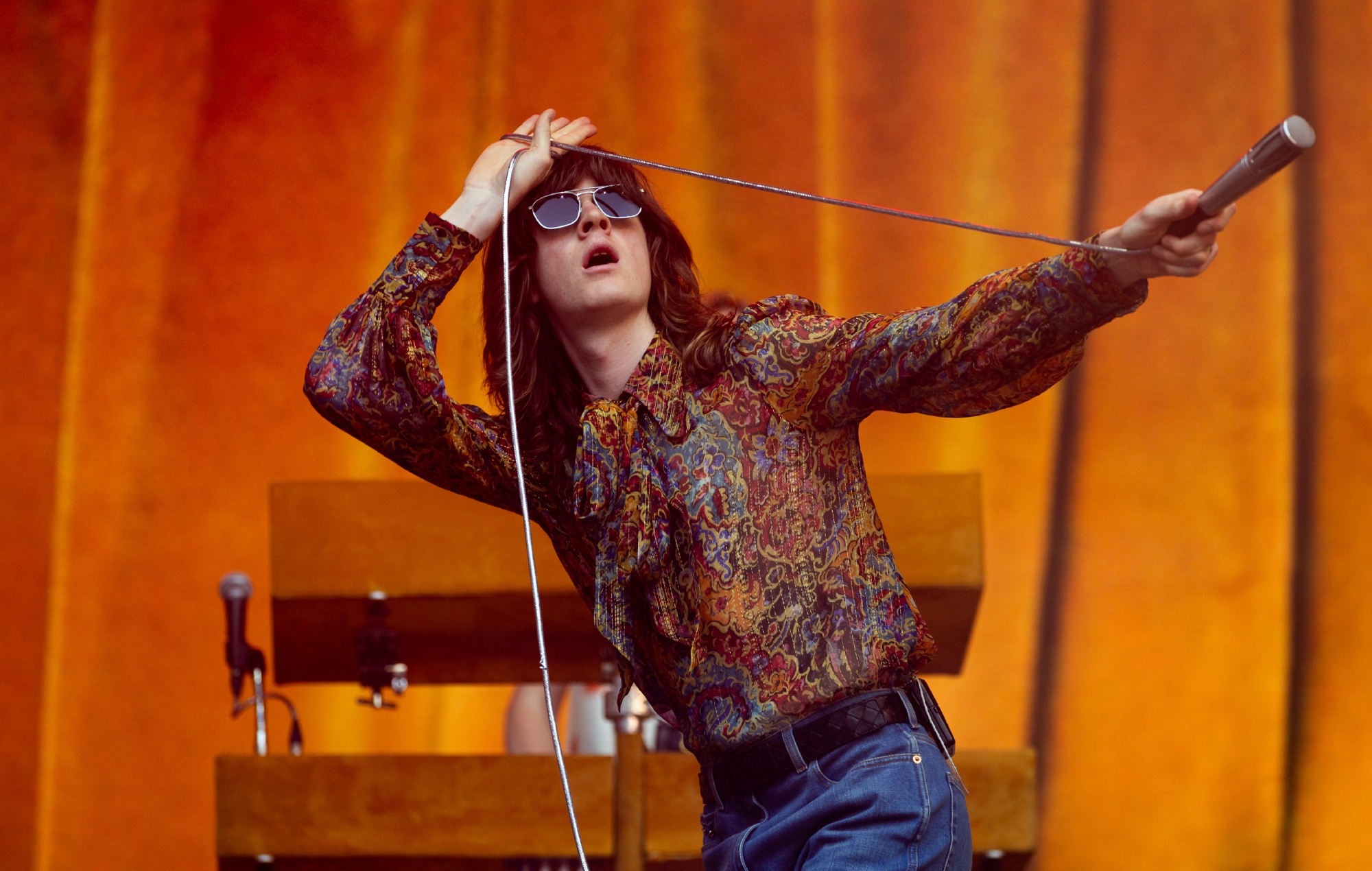 Tom Ogden performs live with Blossoms. CREDIT: Mike Lewis Photography/Redferns/Getty