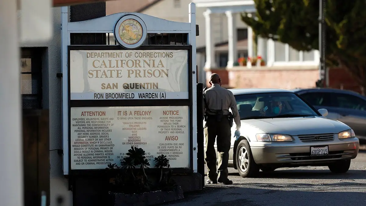 San Quentin State Prison building in San Rafael, California