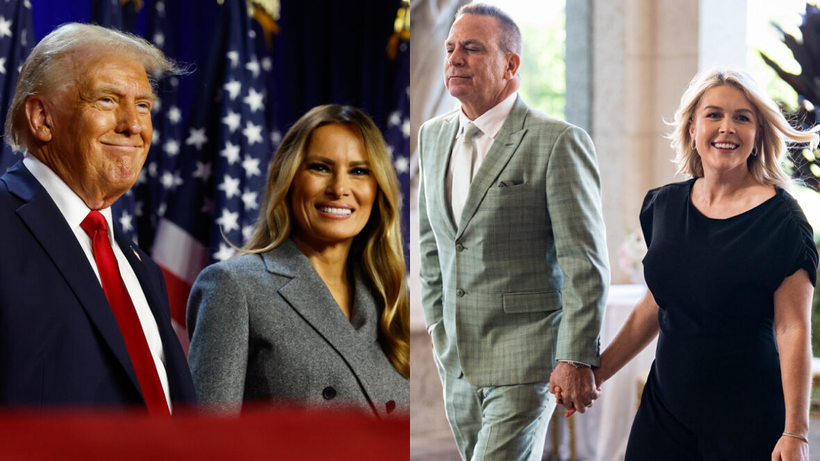 Donald Trump e Melania Trump / Nicholas Riccio e Karoline Leavitt