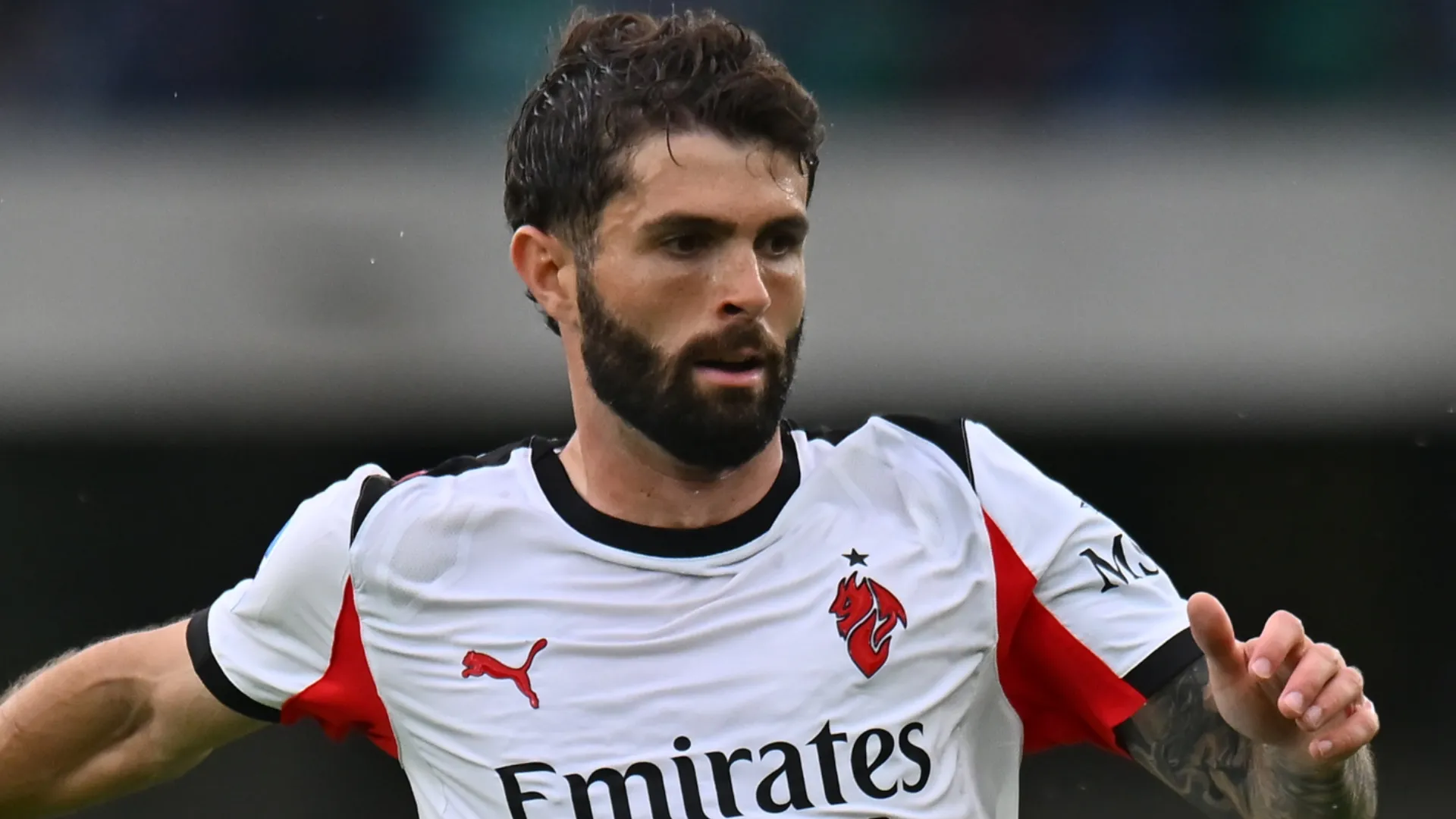 Christian Pulisic do AC Milan durante a partida da Série A.