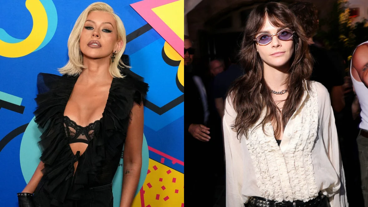 Christina Aguilera e Cara Delevingne no 35º aniversário do The Abbey
