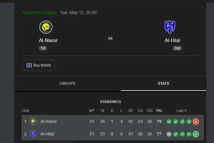 al nassr x al hilal