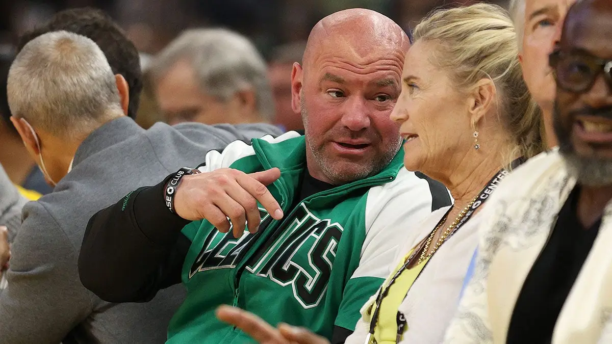 UFC president Dana White watching NBA Finals game at Chase Center