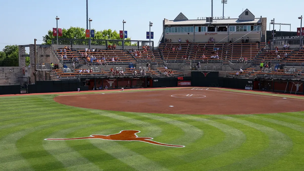 Red & Charline McCombs Field in Austin, Texas, before a college softball game.