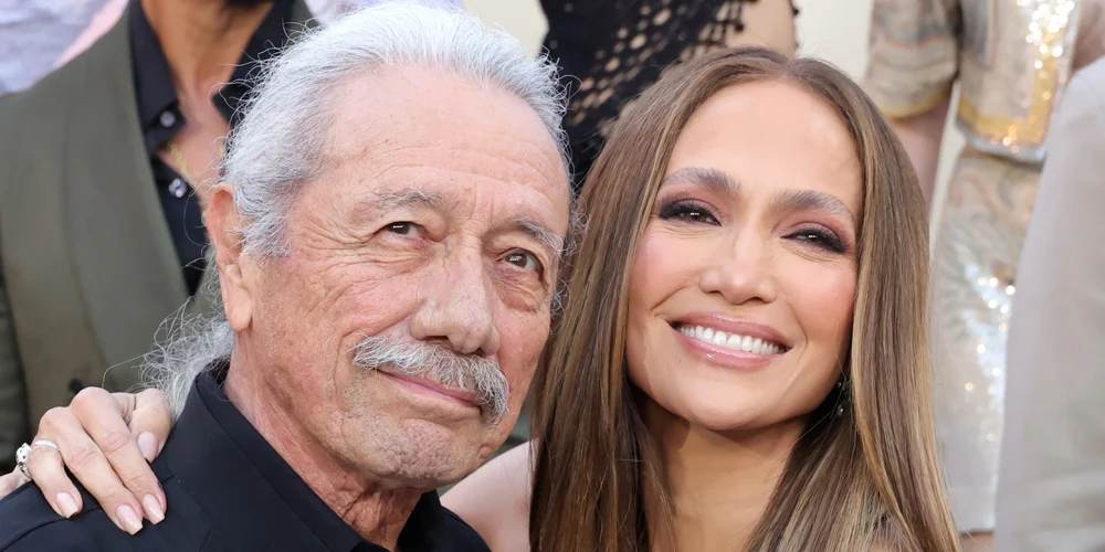 Edward Jlo Edward James Olmos e Jennifer Lopez na estreia de Office Romance