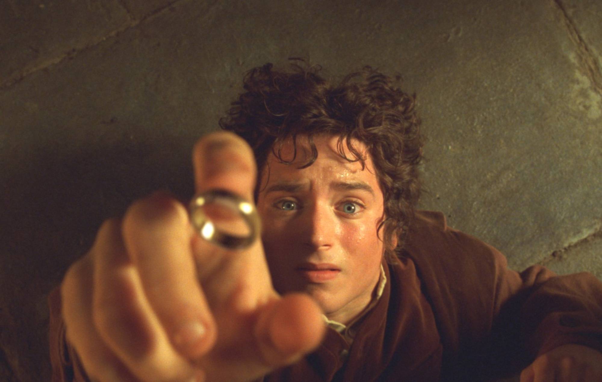 Elijah Wood in 'Lord Of The Rings: The Fellowship Of The Ring'. CREDIT: New Line Productions, Inc/Sky