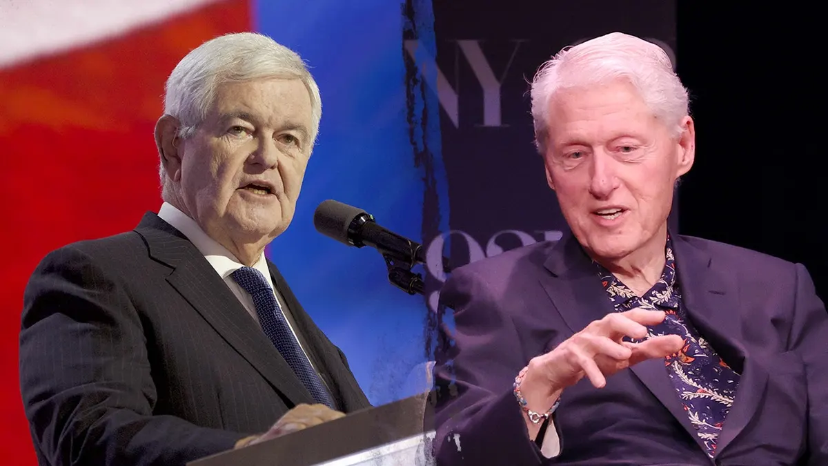 Newt Gingrich and Bill Clinton
