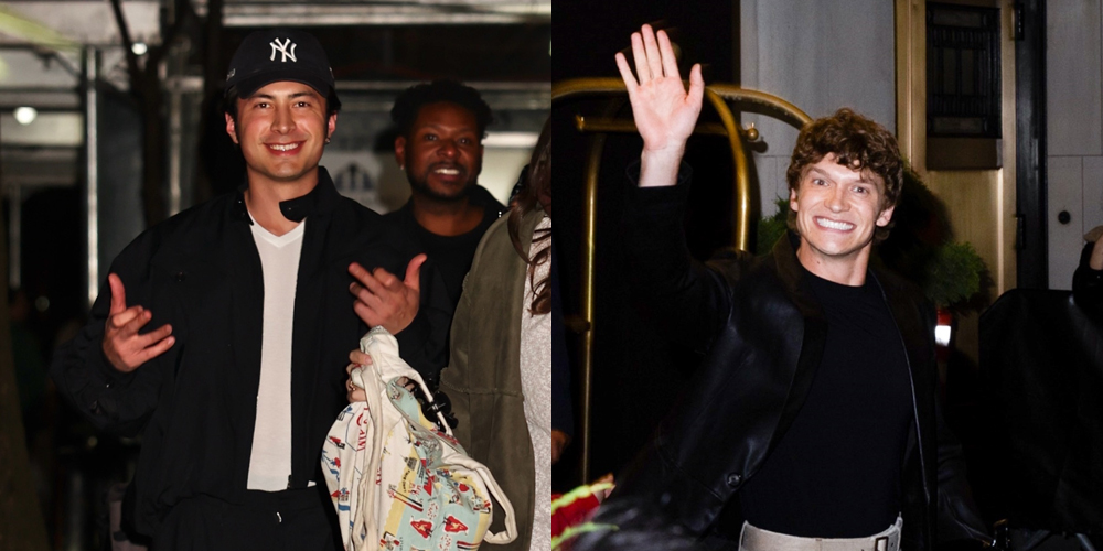 imagens de Connor Storrie e Hudson Williams lançadas separadamente em Nova York