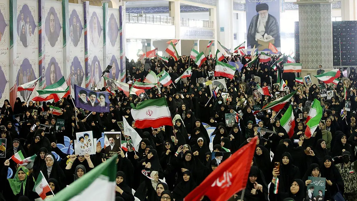 A memorial ceremony held at Imam Khomeini Mosalla Mosque in Tehran