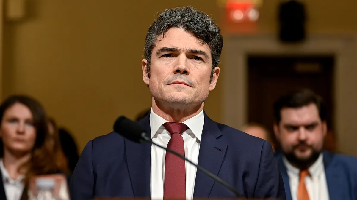 Joseph Kent speaking during a House Homeland Security Committee hearing in Washington, D.C.
