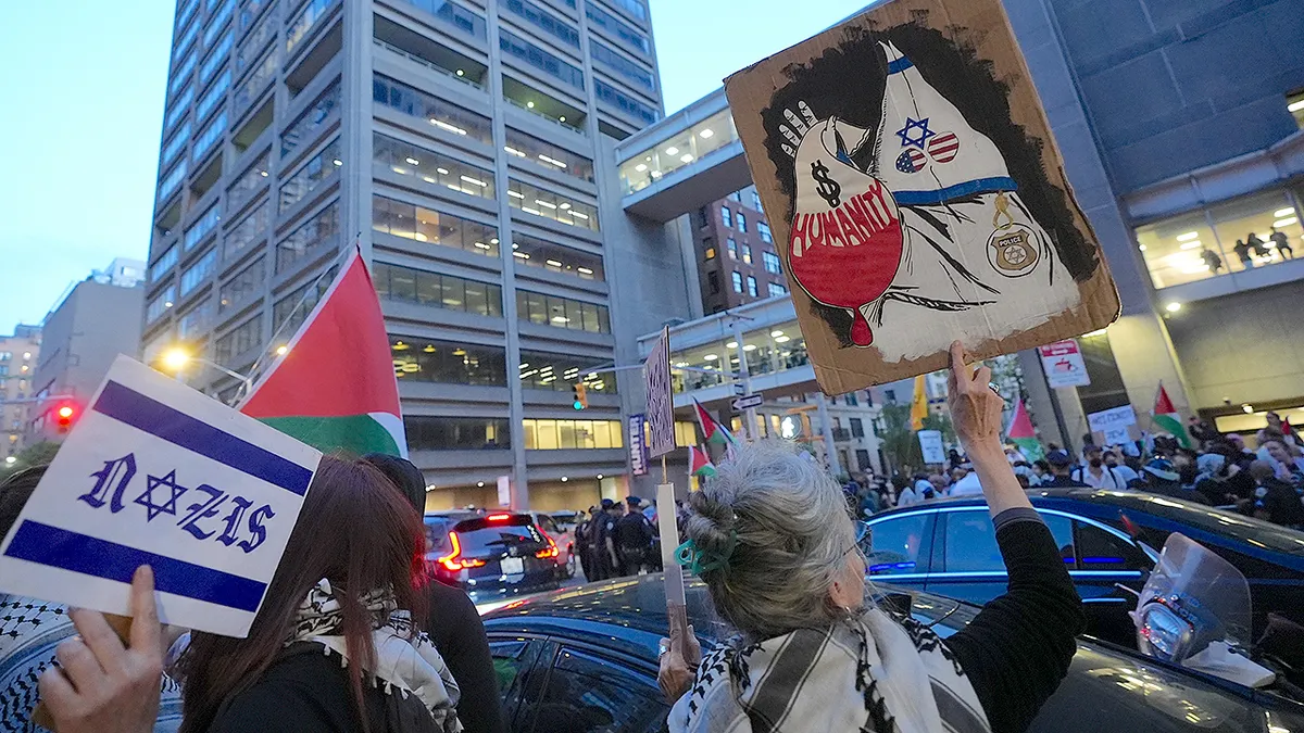 Anti-Israel protesters in NYC