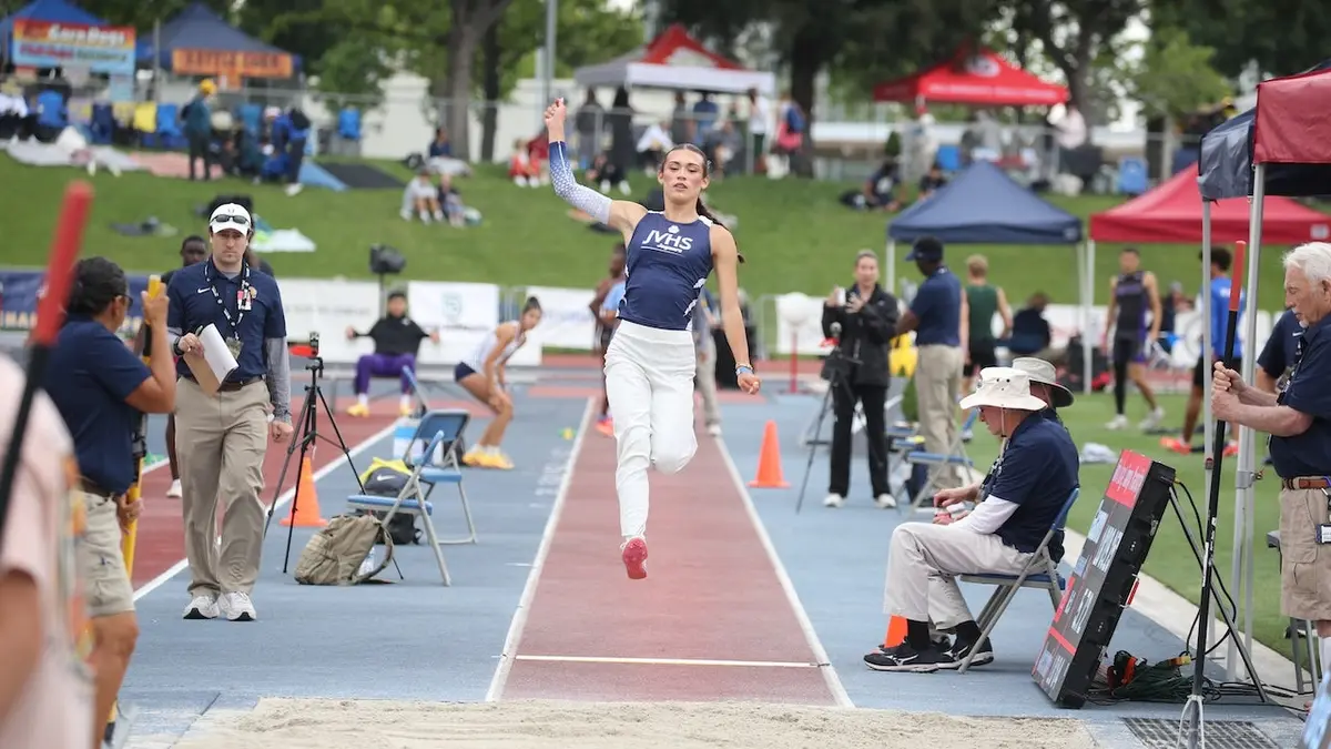 Trans athlete AB Hernandez at the 2026 CIF state championships