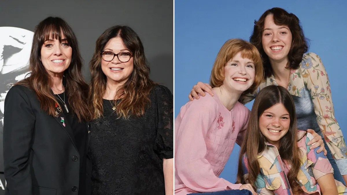 Split of Valerie Bertinelli and Mackenzie Phillips from One Day At a Time and more recently on a red carpet.