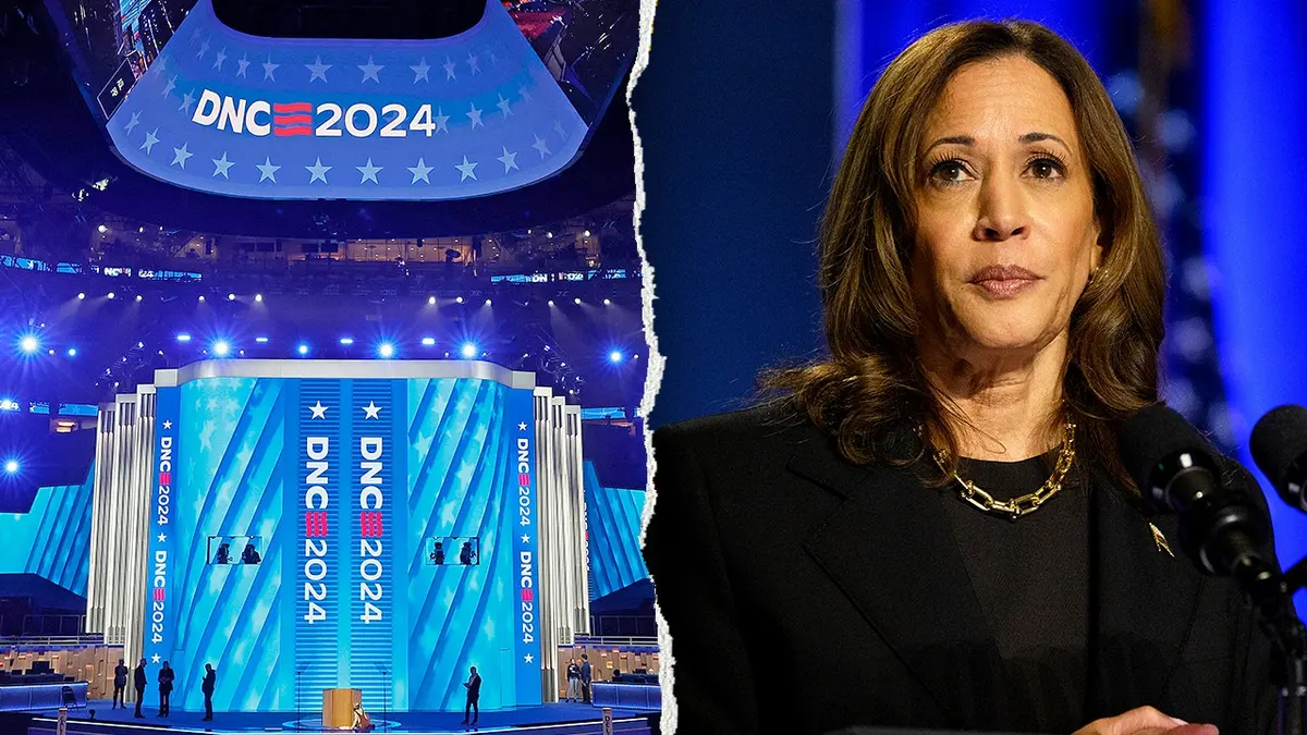 Split of DNC convention 2024 and Kamala Harris