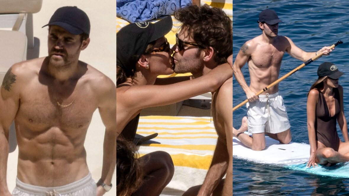 paul-wesley-italiano-fuga-sem camisa Paul Wesley e Natalie Kuckenburg na Itália