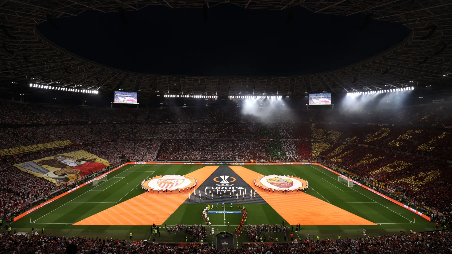 Uma visão geral da Arena Puskas.