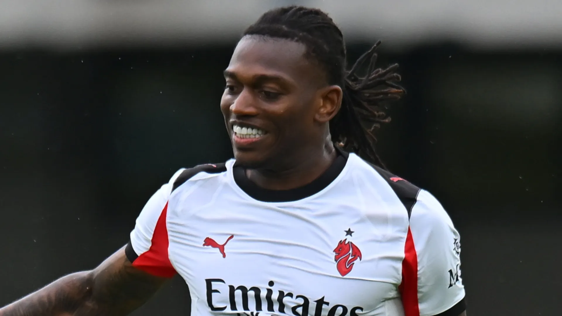 Rafael Leão, do AC Milan, durante partida da Série A.