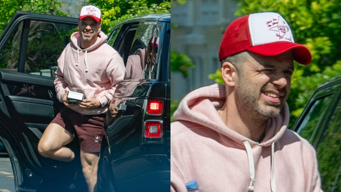 Fotos espontâneas de Sebastian Stan em Londres