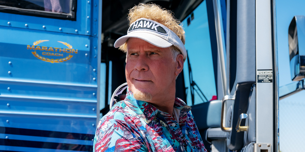 reboque de falcão Will Ferrell no trailer do Falcão