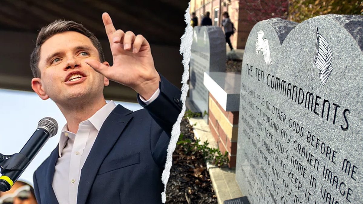 James Talarico aside from a 10 Commandments display
