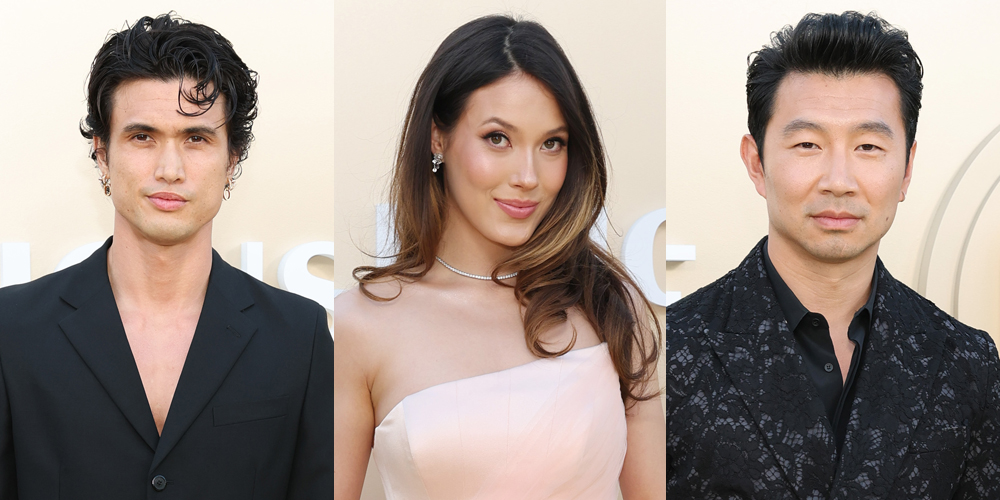 Charles Melton, Eileen Gu e Simu Liu na Gala de Ouro