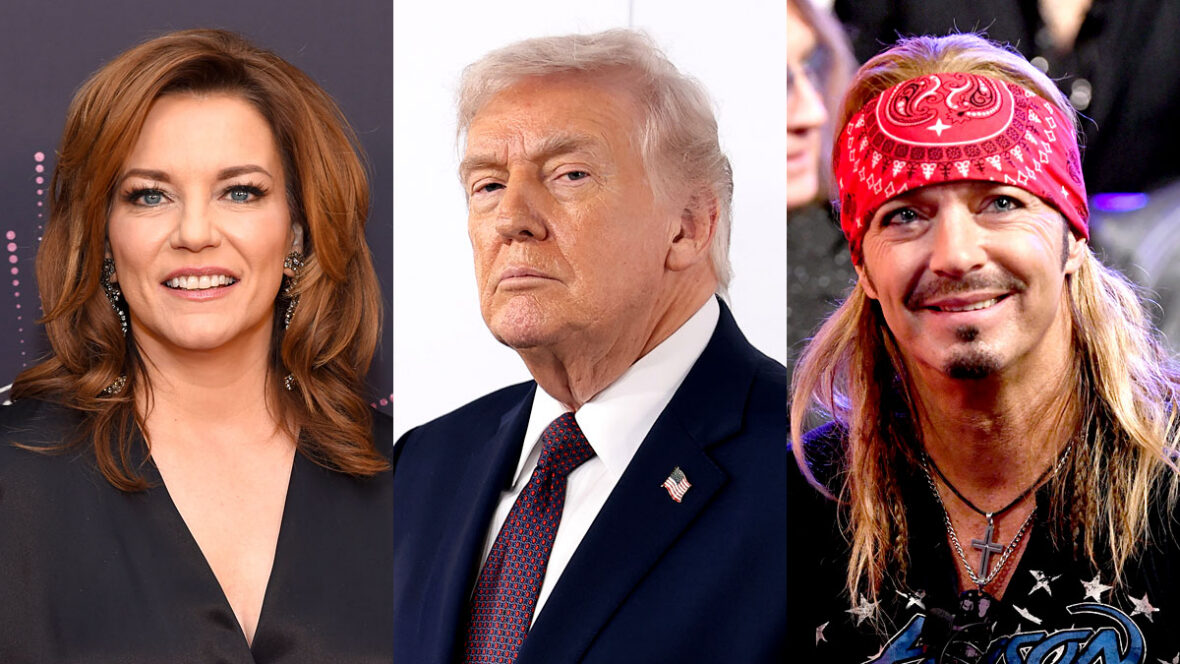 artistas de trunfo Fotos de Donald Trump, Martina McBride e Bret Michaels