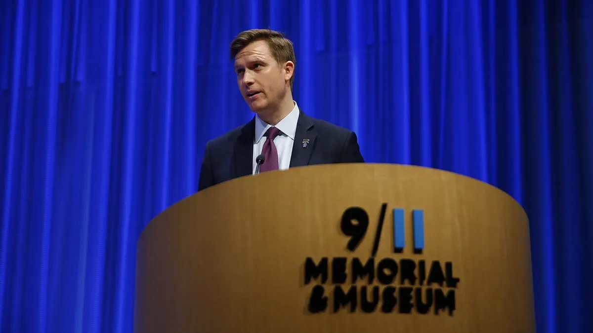 John Paluska speaking at 9/11 Museum