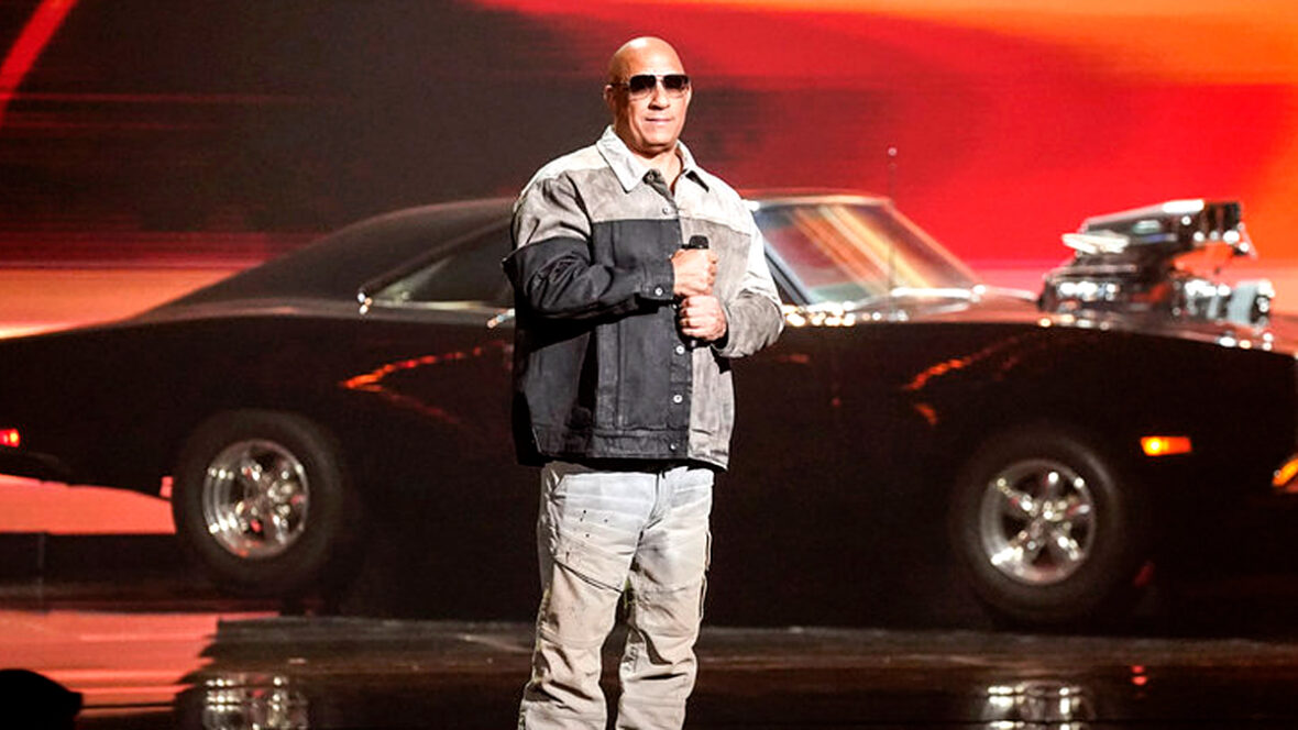 Vin Diesel no evento NBCUniversal Upfronts