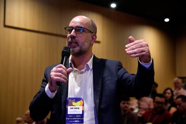 Rio de Janeiro (RJ), 18/05/2026 - Igor Pontini, diretor-geral do sistema de Rádio e Televisão do Espírito Santo (RTV ES), fala durante abertura do Encontro da Rede Nacional de Comunicação Pública com a presidente da EBC, Antônia Pellegrino, e demais autoridades convidadas , no Palácio Gustavo Capanema, centro da cidade. Foto: Tânia Rêgo/Agência Brasil