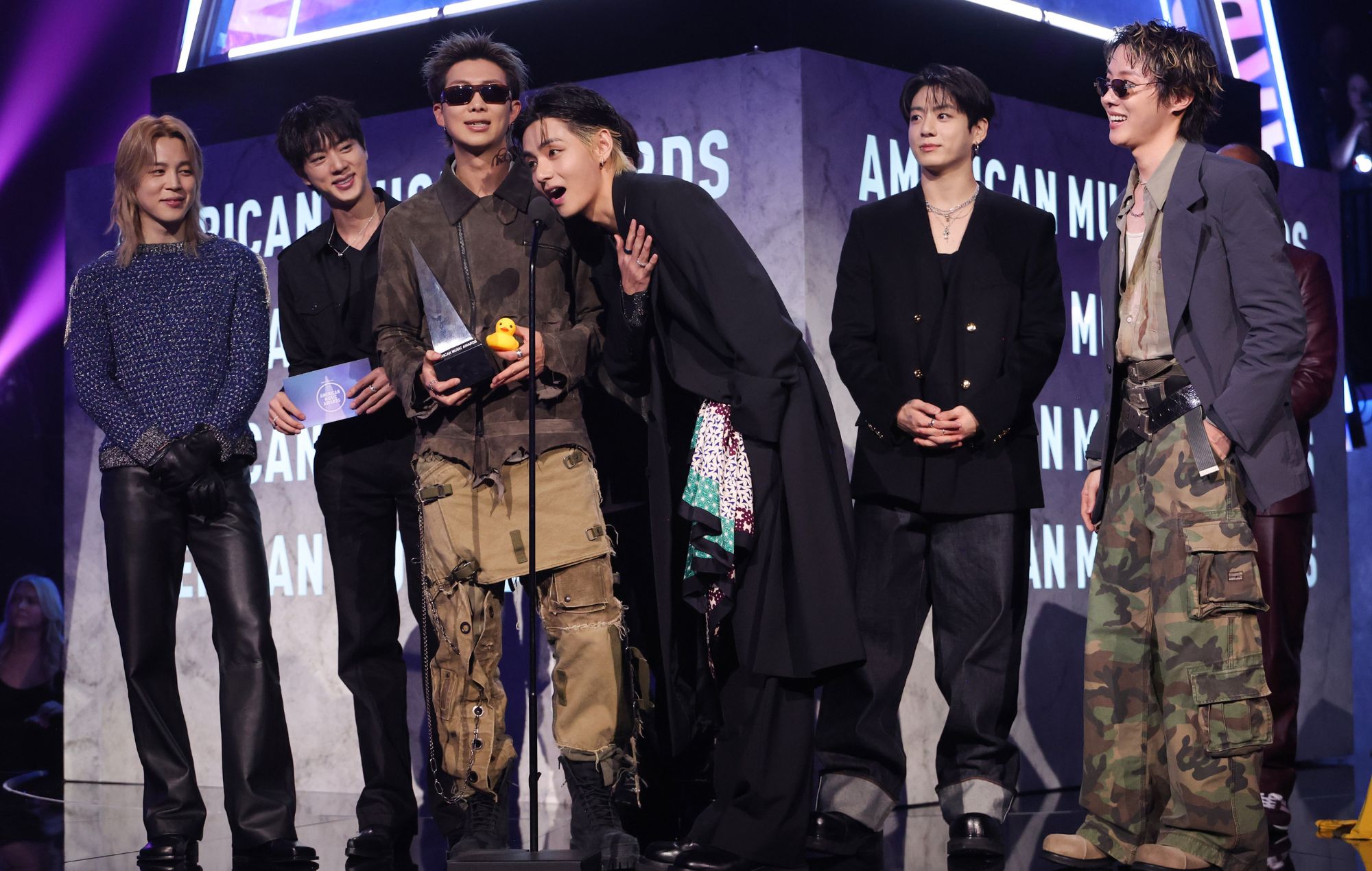 BTS at American Music Awards 2026. CREDIT: Christopher Polk/Dick Clark Productions via Getty Images