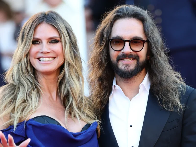 Heidi Klum e o marido Tom Kaulitz formam o casal perfeito no tapete vermelho de Cannes 2026