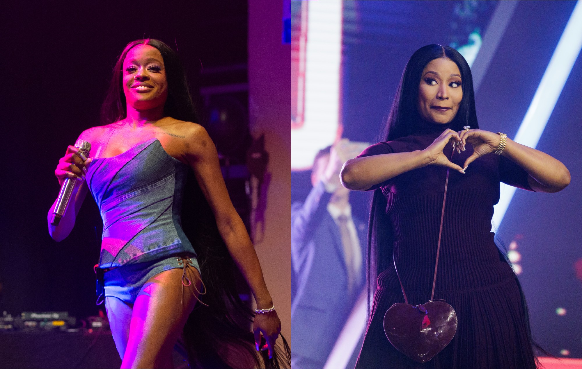 Azealia Banks and Nicki Minaj. CREDIT: Joseph Okpako/WireImage, Caylo Seals/Getty Images