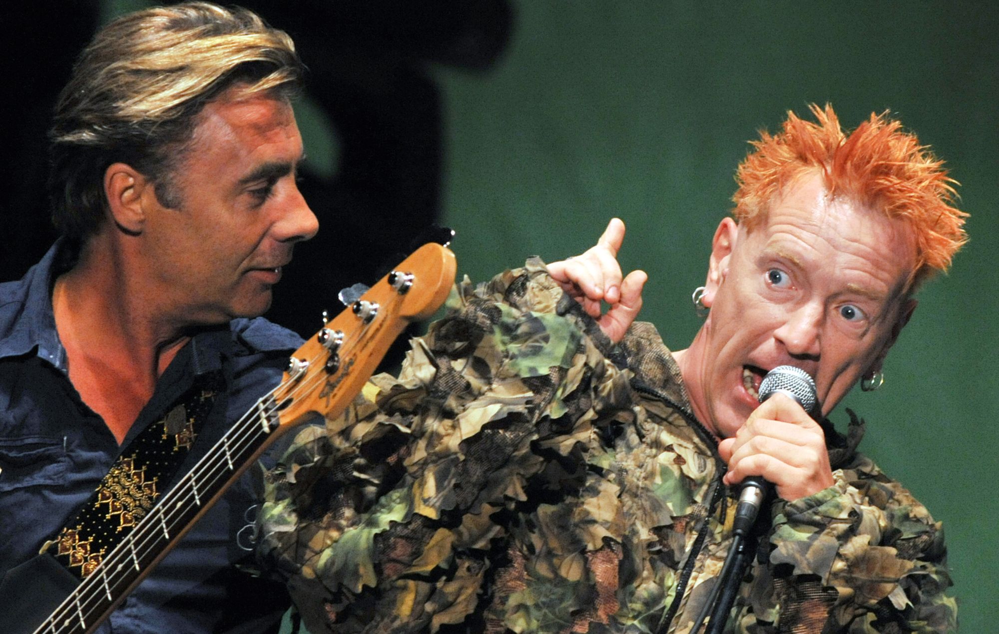 Johnny Rotten and Glen Matlock in 2008. CREDIT: Gie Knaeps/Getty Images