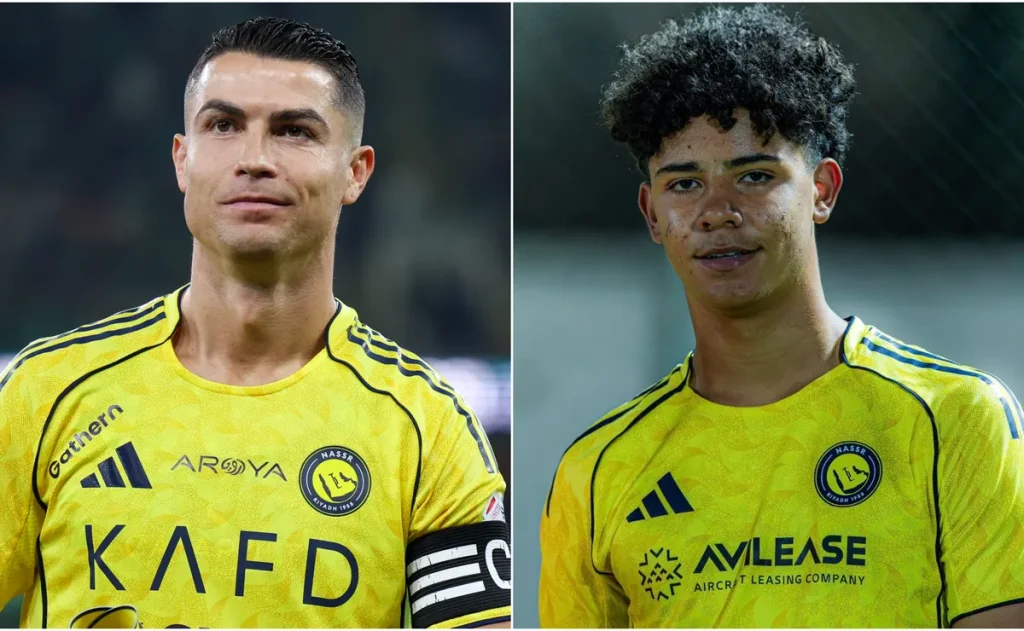 Cristiano Ronaldo Jr. marca duas vezes pelo sub-17 do Al-Nassr e repete comemoração Siuuu do pai