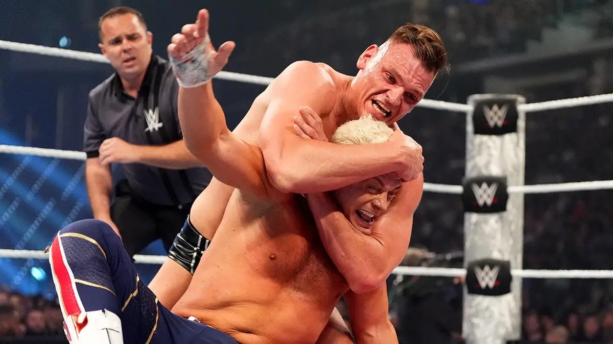 WWE wrestler performing during Clash in Italy at Inalpi Arena