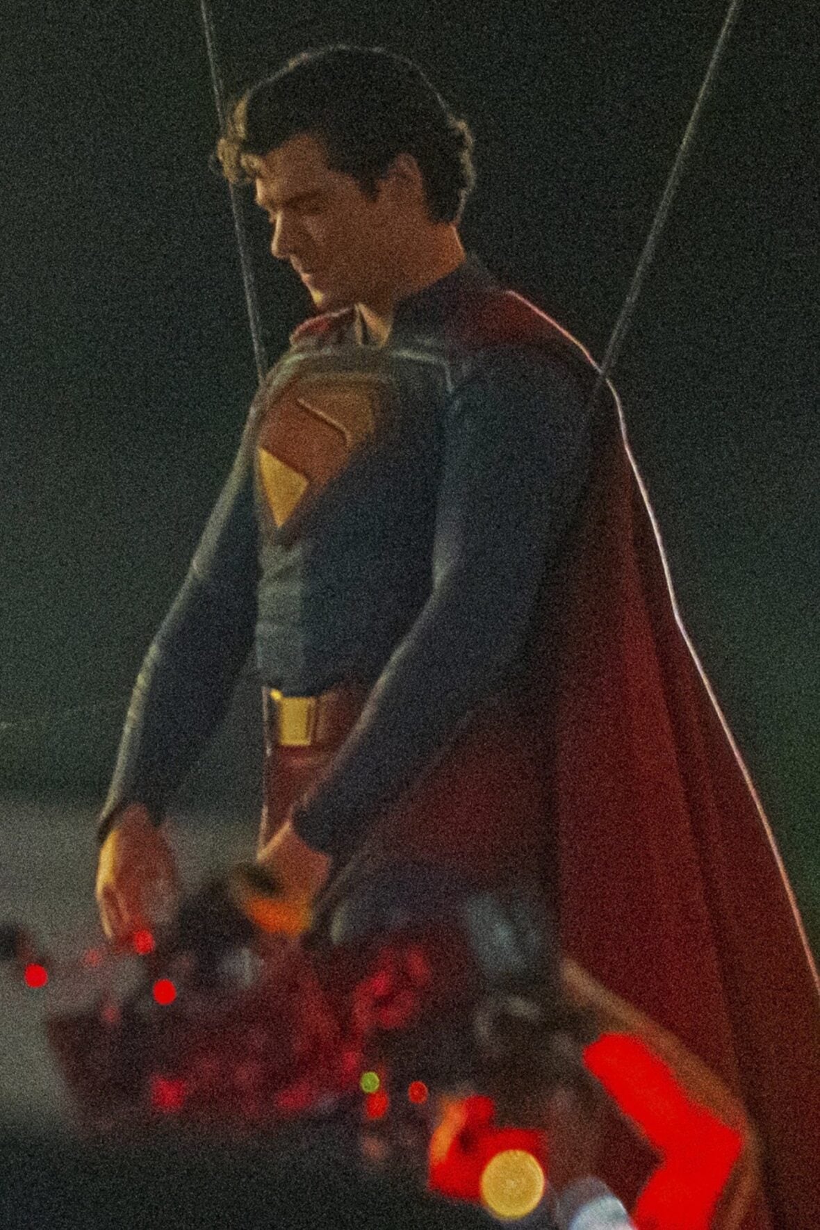 David Corenswet no set do Homem do Amanhã