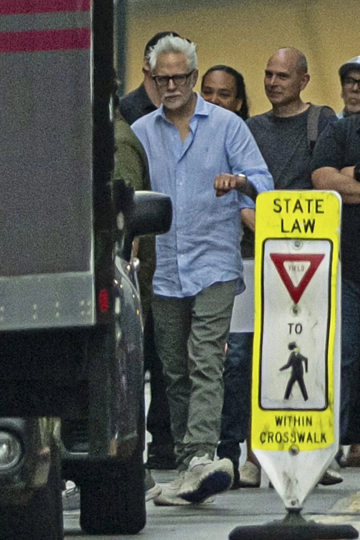 James Gunn no set do Homem do Amanhã