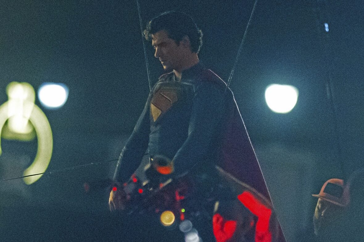 David Corenswet no set do Homem do Amanhã