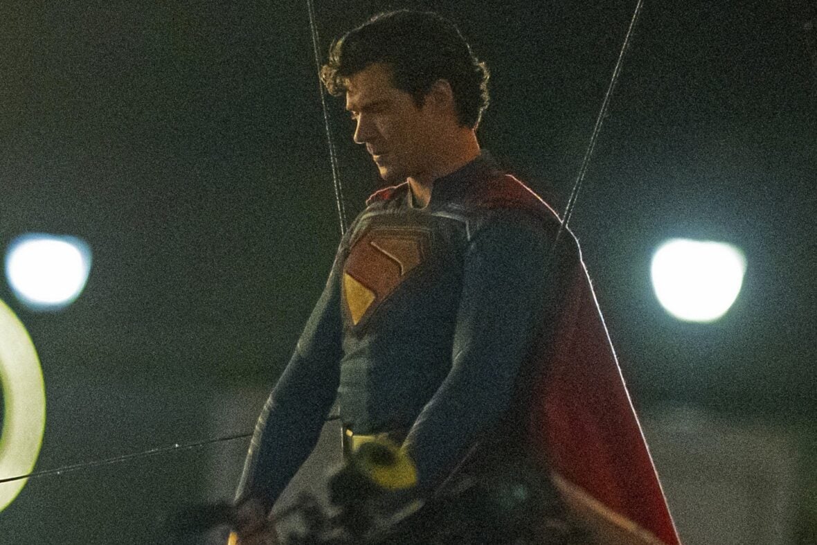 David Corenswet no set do Homem do Amanhã