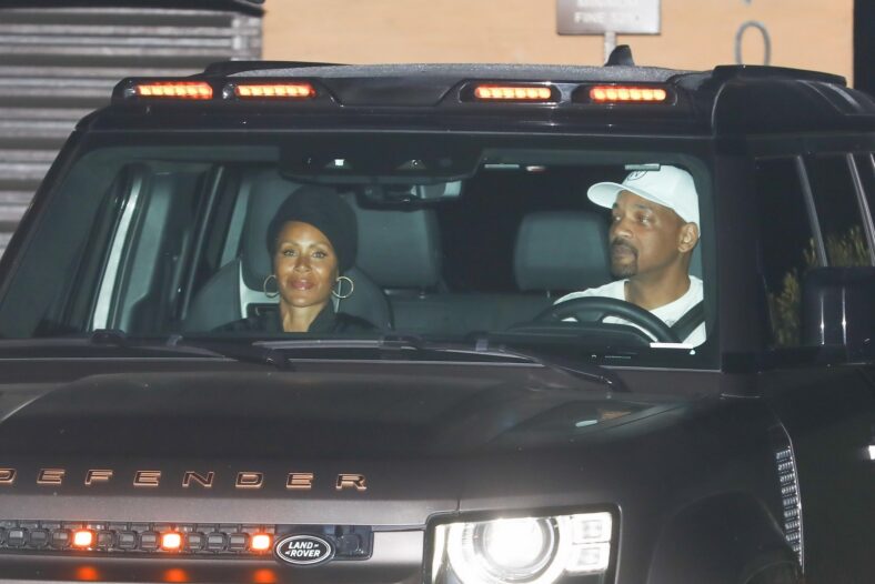Jada Pinkett Smith e Will Smith em um carro juntos