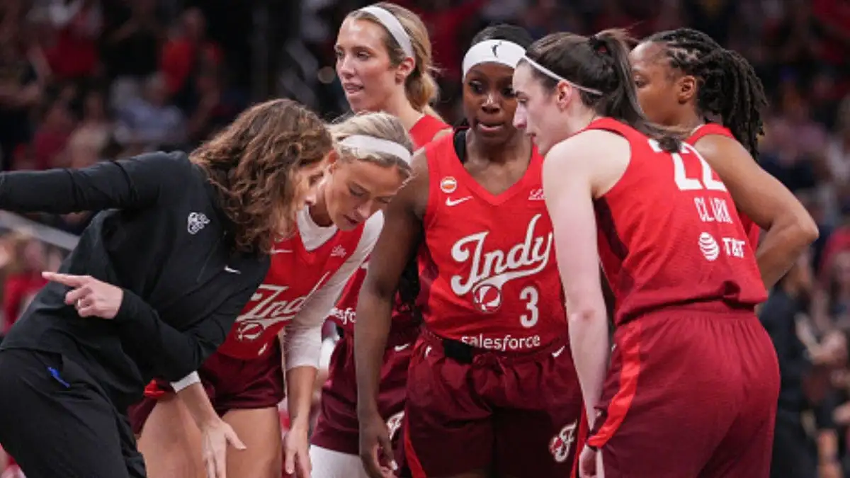 Caitlin Clark ties her own WNBA record while helping quiet Fever drama in win over Dream. (Photo by A.J. Mast/NBAE via Getty Images)