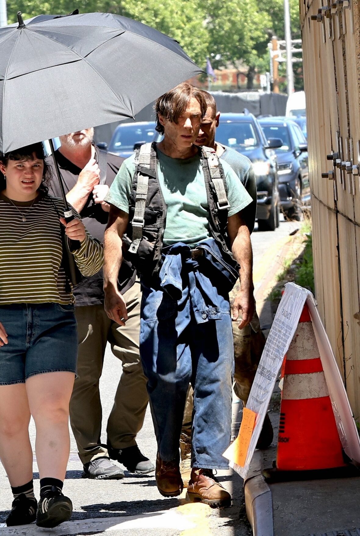 Cillian Murphy e Jack O'Connell filmando 
