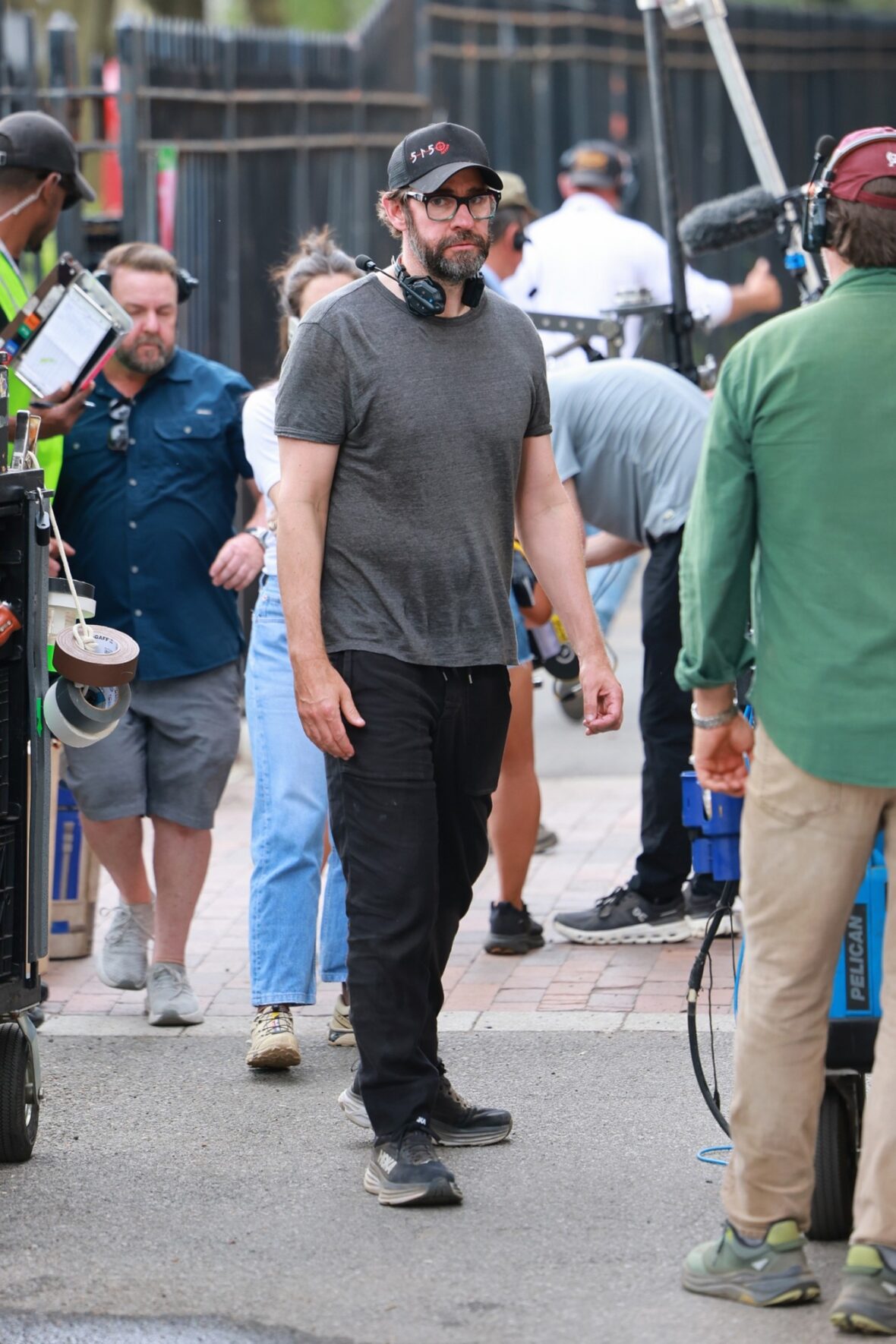 John Krasinski no set de 