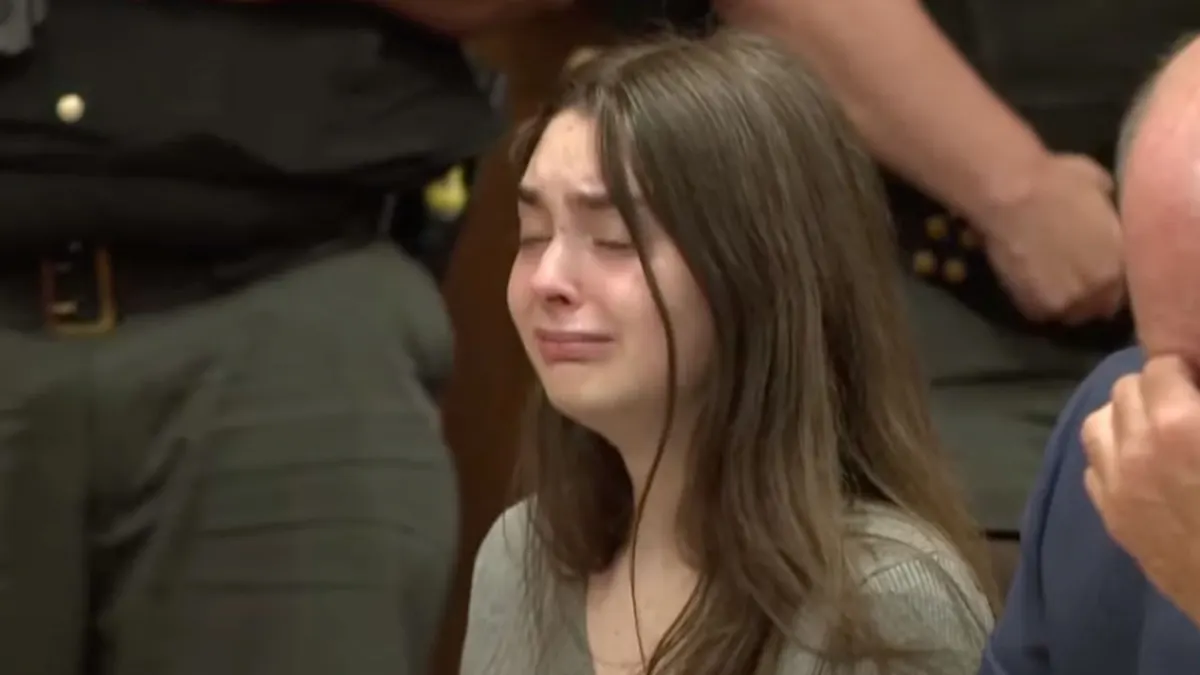 Mackenzie Shirilla sobbing in court during sentencing in Cleveland, Ohio