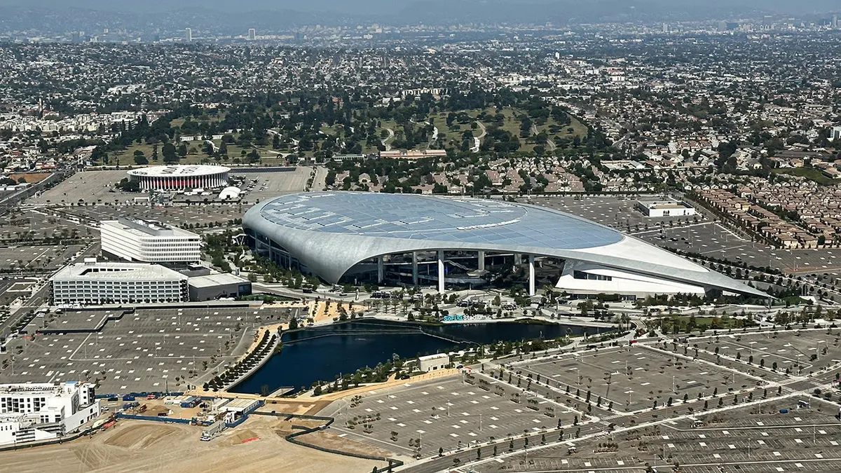 SoFi Stadium exterior in Los Angeles