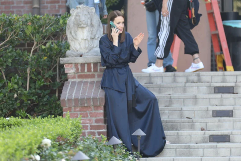 Sarah Paulson filmando 