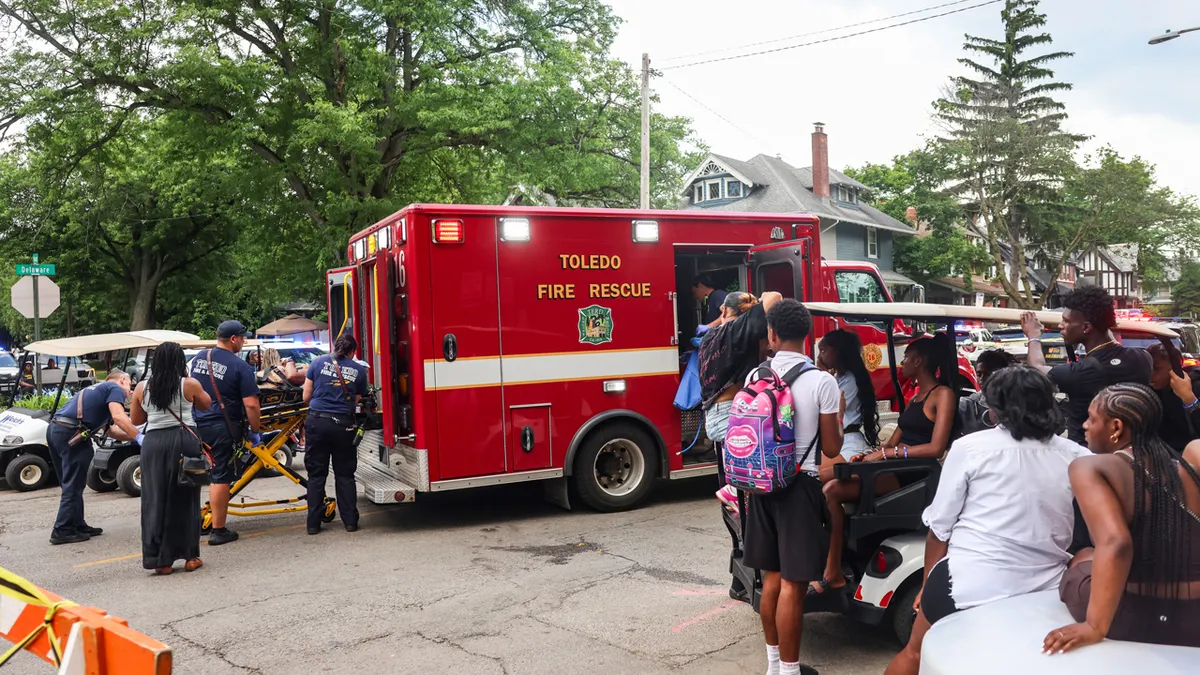 Fire responders to a festival shooting in Ohio