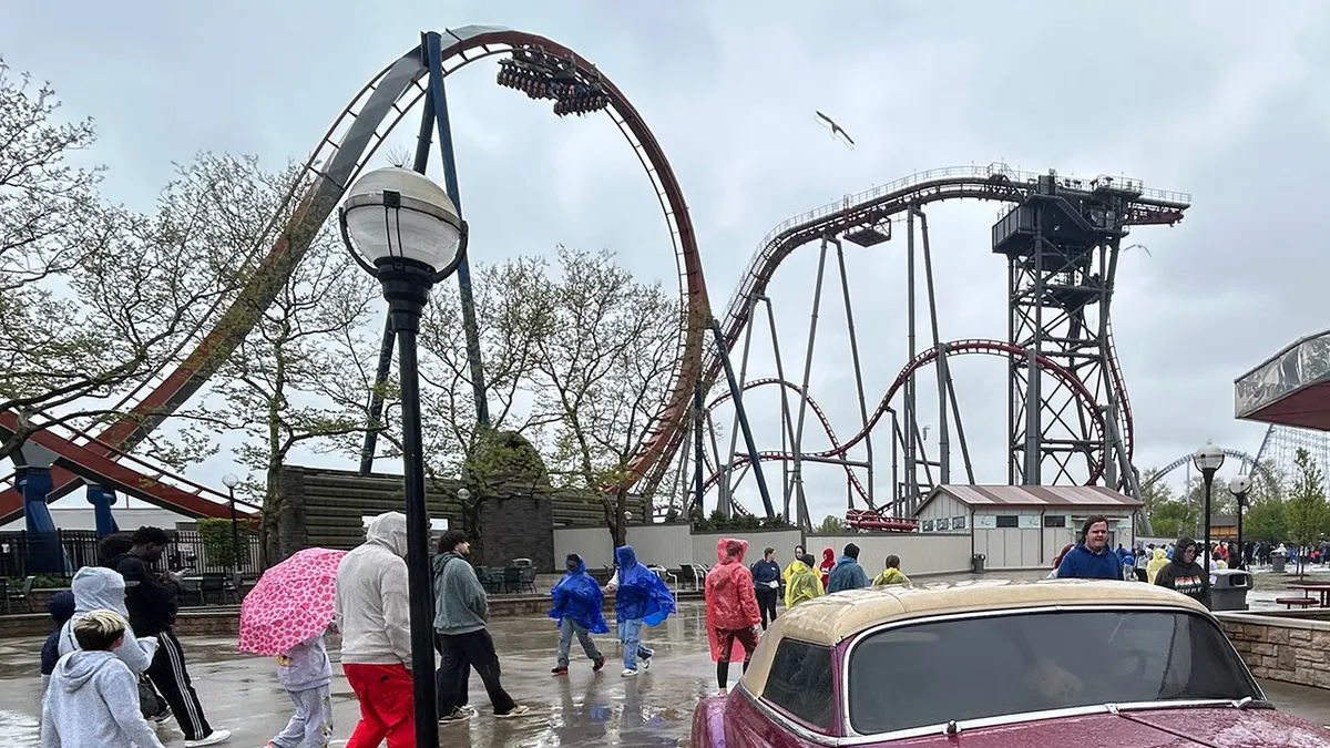 Siren's Curse roller coaster at Cedar Point amusement park in Ohio