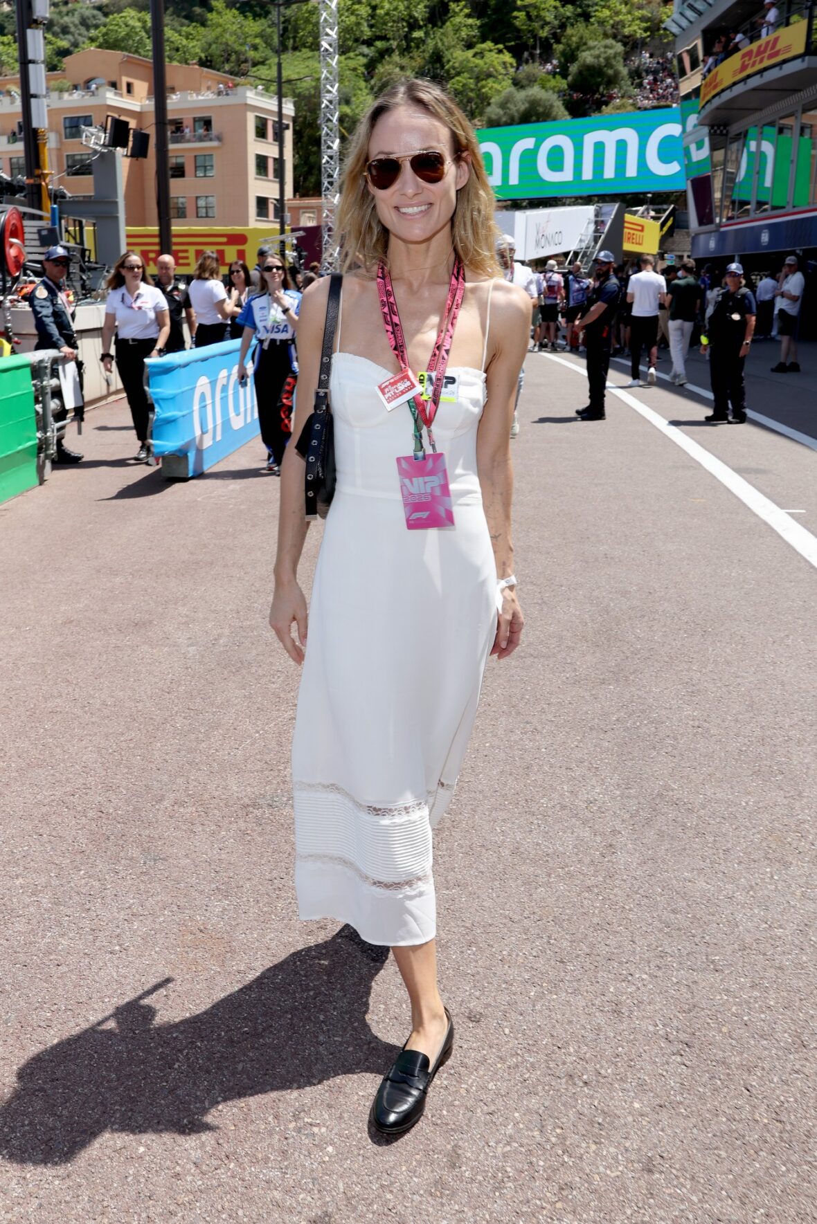 Olivia Wilde participa do Grande Prêmio de F1 de Mônaco